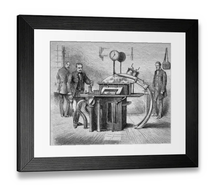 Framed Print : Pneumatic delivery of post in Berlin