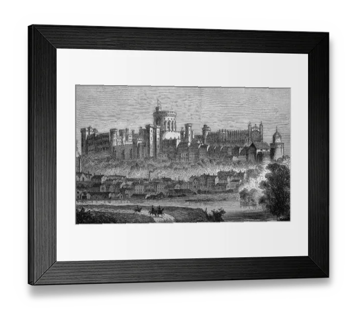 Framed Print : Windsor Castle in 1880, England Framed Print : Windsor Castle in 1880, England