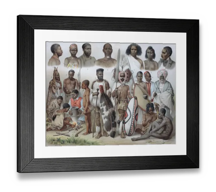 Framed Print : Ethnic groups of Africa: 1 Ashanti Framed Print : Ethnic groups of Africa: 1 Ashanti