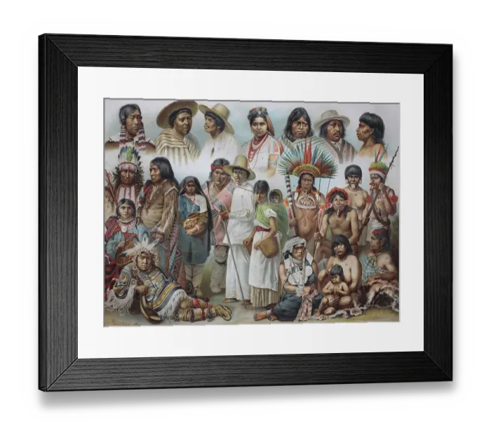 Framed Print : Ethnic groups of America: 1 Labrador Inuit woman