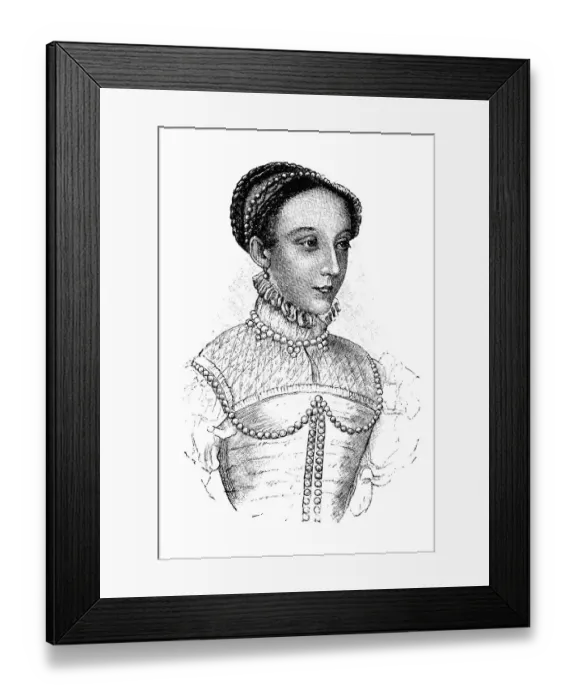 Framed Print : Mary Stuart, 1542 - 1587, aged 16 Framed Print : Mary Stuart, 1542 - 1587, aged 16