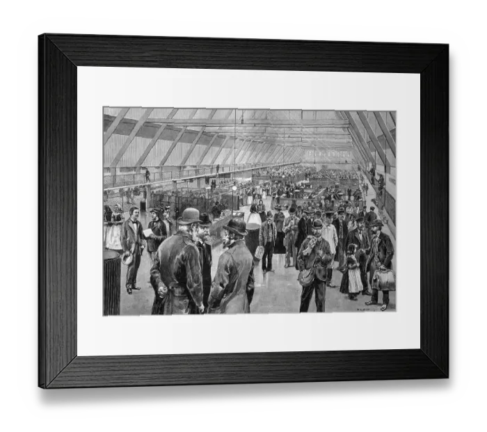Framed Print : Great Hall, Ellis Island Immigration Station