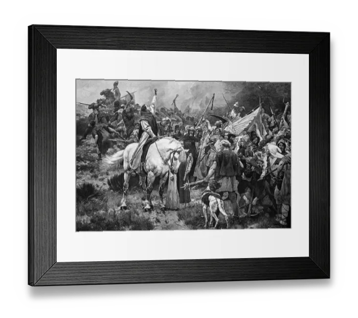 Framed Print : Farmers in the battle of Worringen Framed Print : Farmers in the battle of Worringen