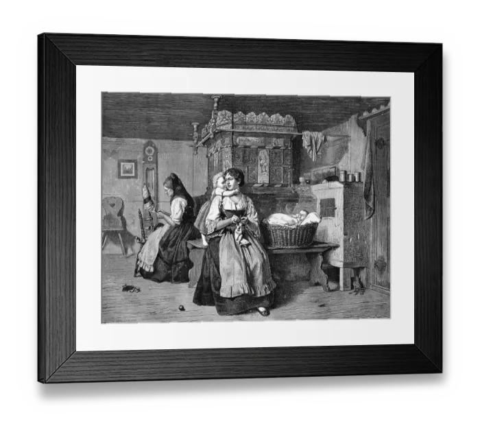 Framed Print : Sunday afternoon in the parlour in Flanders Framed Print : Sunday afternoon in the parlour in Flanders