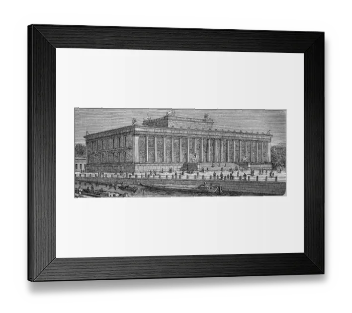 Framed Print : Old museum, view from Lustgarten gardens