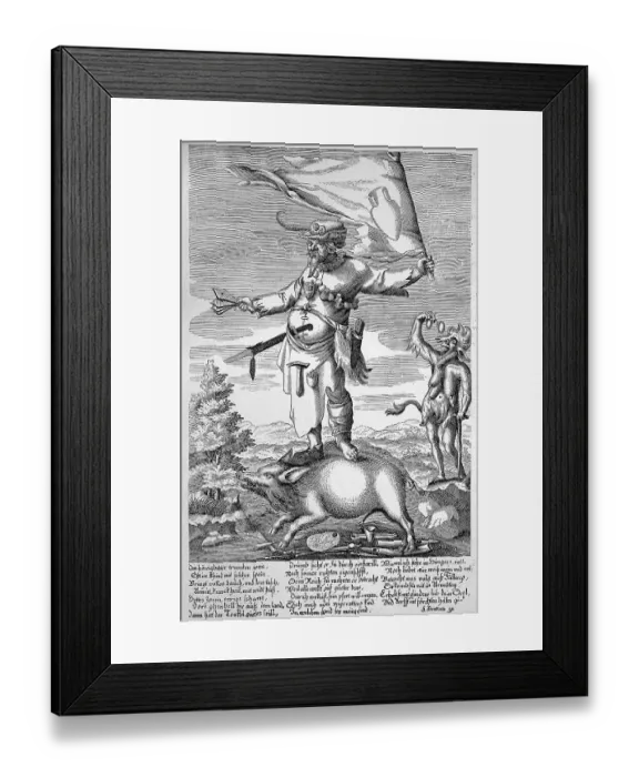 Framed Print : The Sauteufel devil, German satirical pamphlet