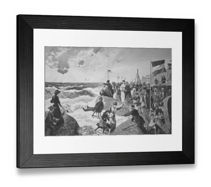 Framed Print : Summer vacationers on the beach of Westerland on Sylt Framed Print : Summer vacationers on the beach of Westerland on Sylt