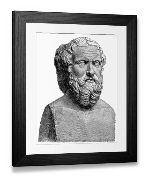 Framed Print : Bust of Herodotus of Halicarnassus