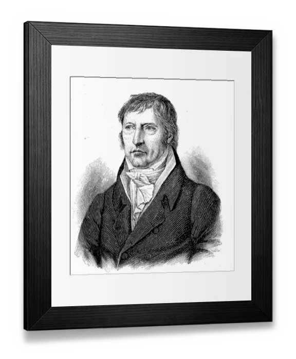 Framed Print : Portrait of Georg Wilhelm Friedrich Hegel