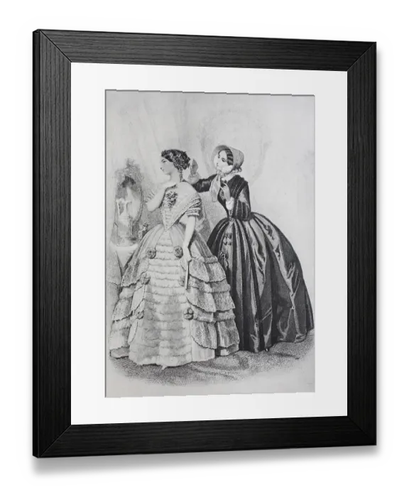 Framed Print : Fashion at Berlin, a Krinoline