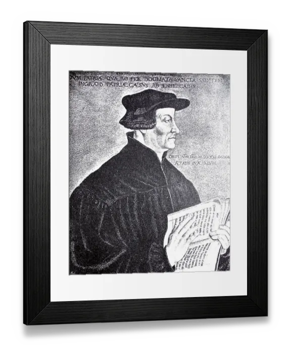 Framed Print : Huldrych Zwingli or Ulrich Zwingli Framed Print : Huldrych Zwingli or Ulrich Zwingli