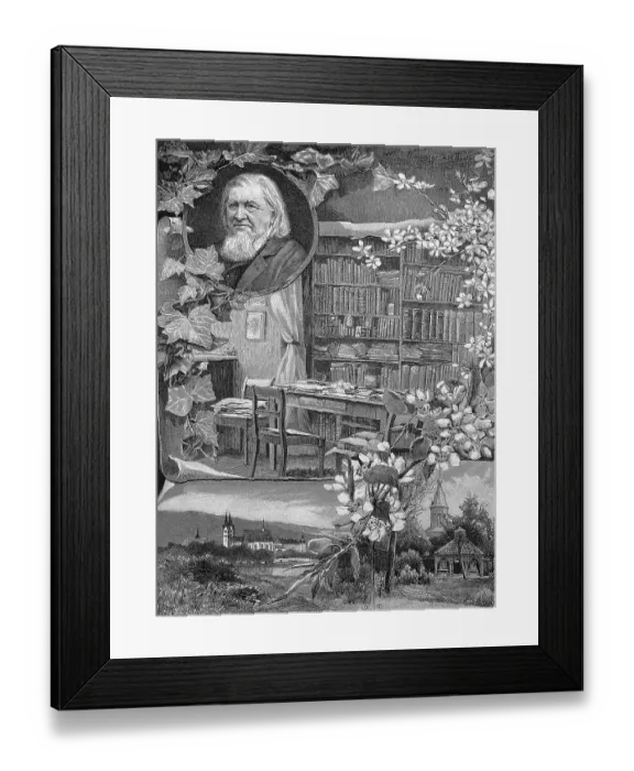 Framed Print : An illustration for the 100th birthday of August Heinrich Hoffmann von Fallersleben Framed Print : An illustration for the 100th birthday of August Heinrich Hoffmann von Fallersleben
