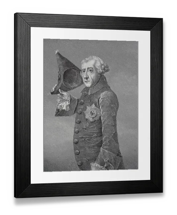 Framed Print : Portrait of Frederick II or Frederick the Great Framed Print : Portrait of Frederick II or Frederick the Great