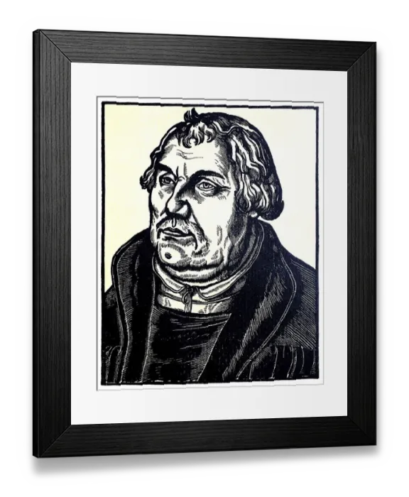 Framed Print : Portrait of Martin Luther after Lucas Cranach