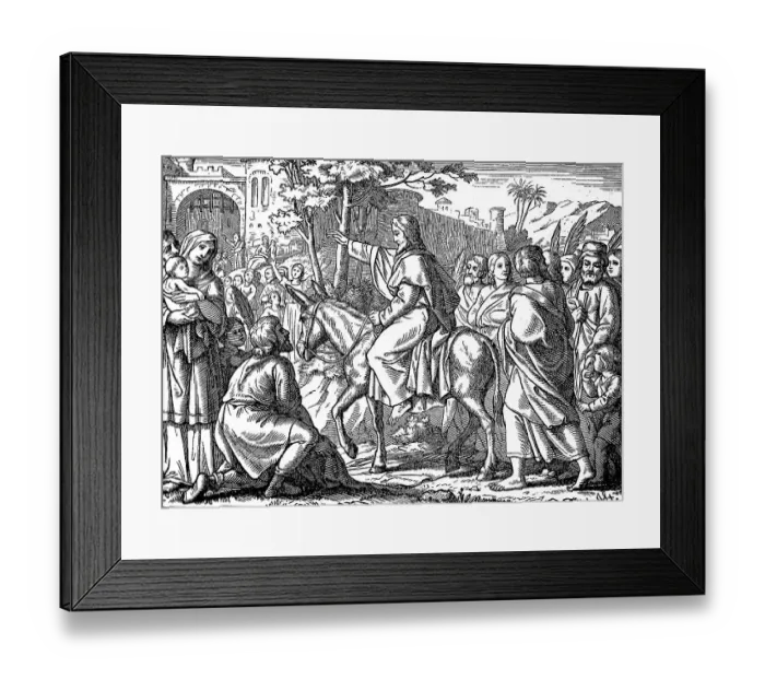 Framed Print : Jesus Entrance to Jerusalem, Palm Sunday Framed Print : Jesus Entrance to Jerusalem, Palm Sunday