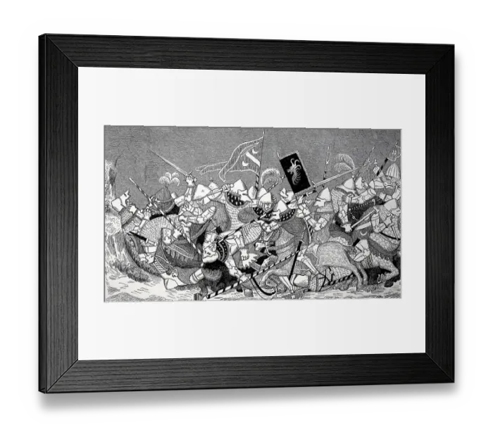 Framed Print : Swiss Habsburg Wars, Battle of Sempach