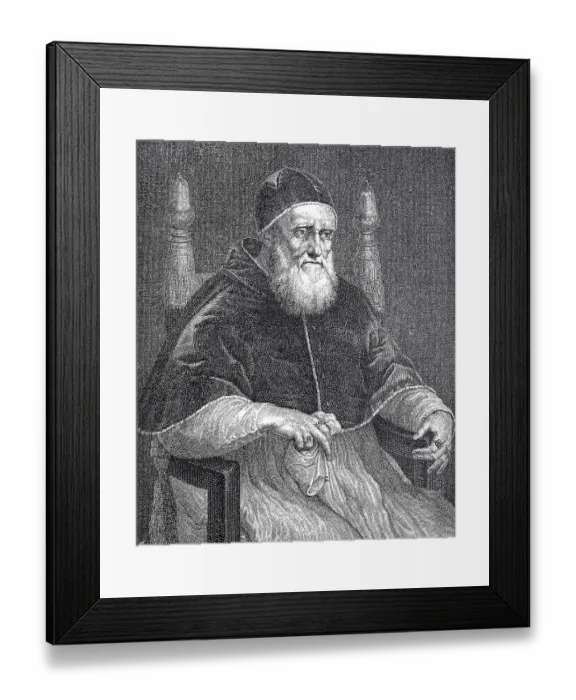 Framed Print : Portrait of Pope Pius II, born Enea Silvio Bartolomeo Piccolomini