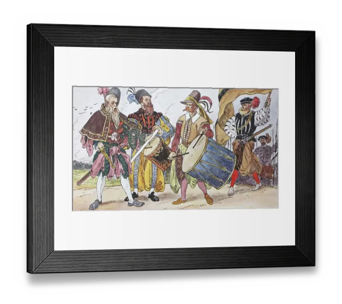 Framed Print : Clothing, fashion of the Landsknechts in Germany around 1520-1560 Framed Print : Clothing, fashion of the Landsknechts in Germany around 1520-1560