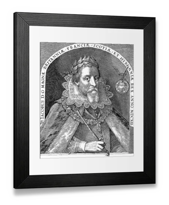 Framed Print : James I, June 19, 1566, March 27 Framed Print : James I, June 19, 1566, March 27