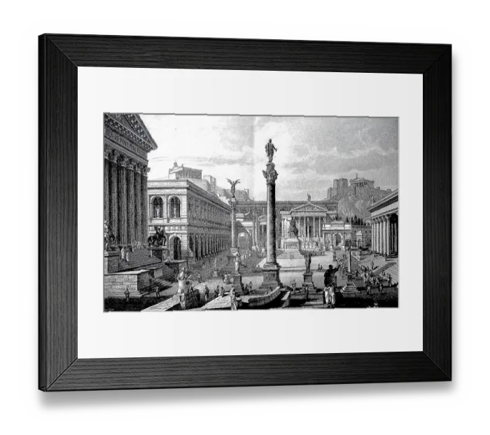 Framed Print : A reconstruction of the Forum Romanum