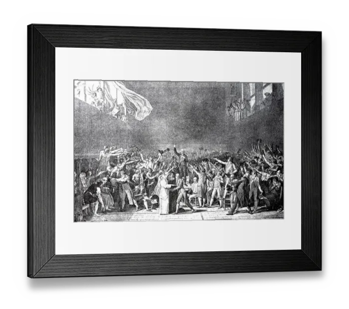 Framed Print : The oath in the ballroom of June 20