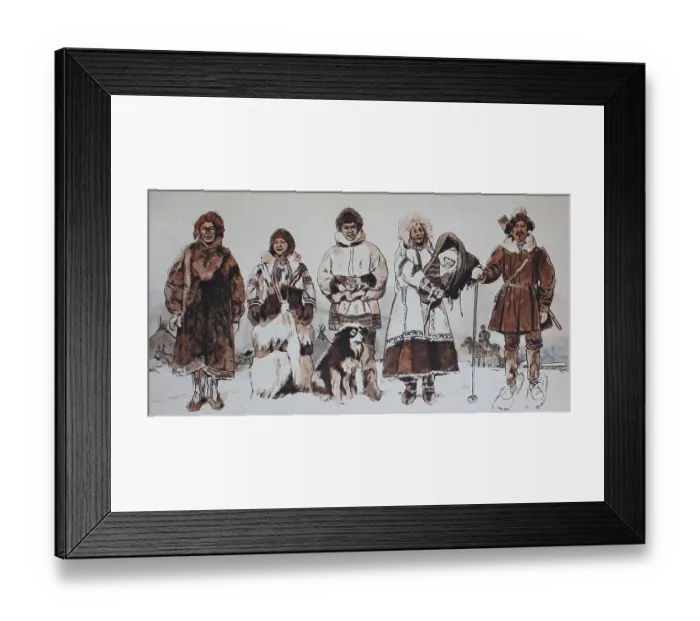 Framed Print : Clothing, fashion of the Eskimos Framed Print : Clothing, fashion of the Eskimos