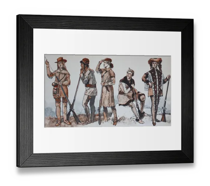 Framed Print : Fashion, clothing in North America