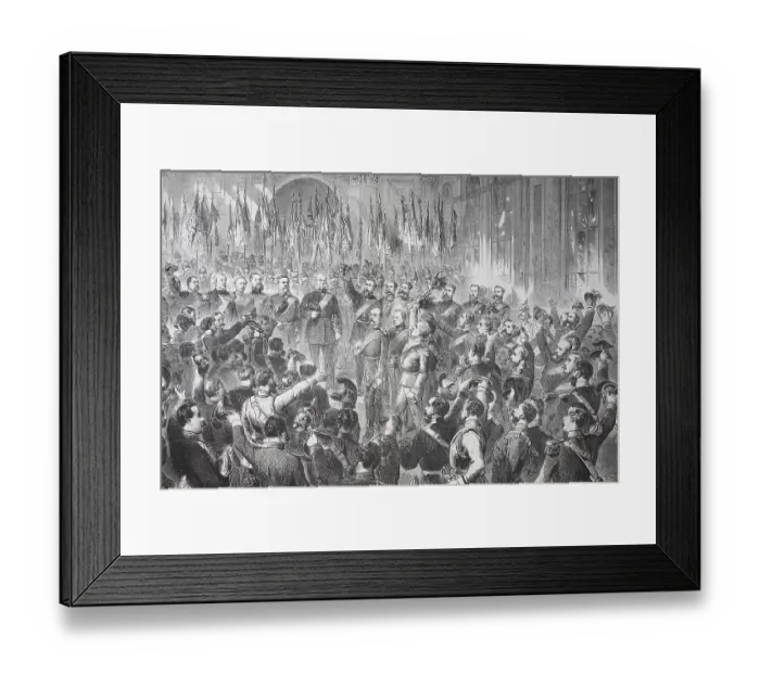 Framed Print : The Proclamation of the German Empire in the Mirror Gallery in the Palace of Versailles on January 18 Framed Print : The Proclamation of the German Empire in the Mirror Gallery in the Palace of Versailles on January 18