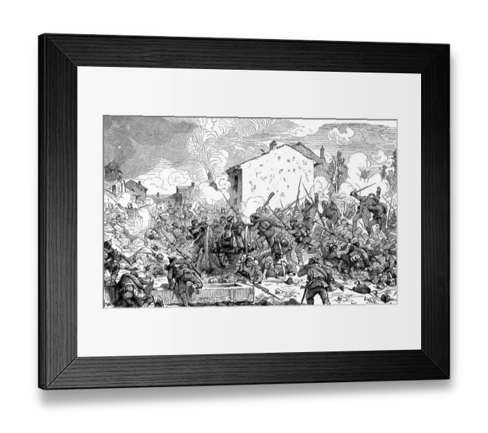 Framed Print : The Storming of St. Privat by the Guards and Saxons on the evening of 18 August 1870 in the German-French War Framed Print : The Storming of St. Privat by the Guards and Saxons on the evening of 18 August 1870 in the German-French War