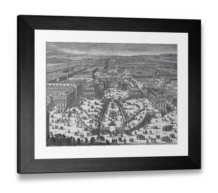 Framed Print : The Royal Castle of Versailles at the time of King Louis XIV Framed Print : The Royal Castle of Versailles at the time of King Louis XIV