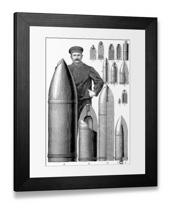 Framed Print : Artillery, cannon from the 19th century and earlier