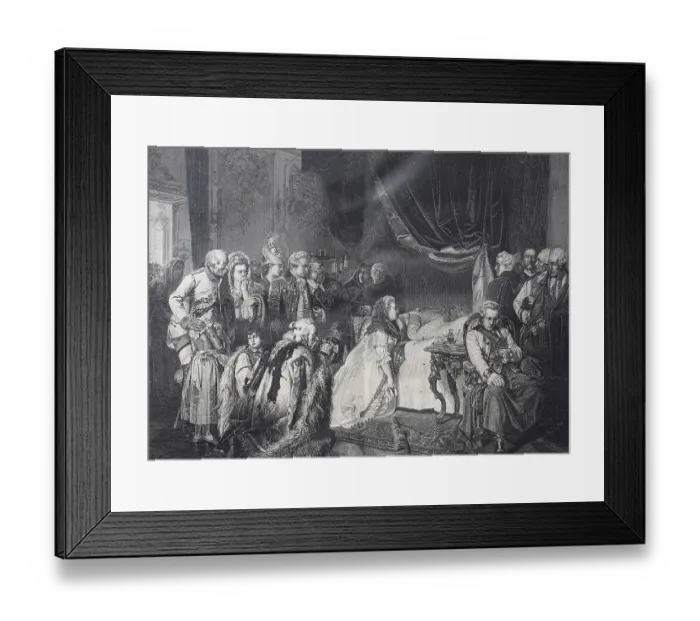 Framed Print : The death bed of Joseph II, 1741-1790
