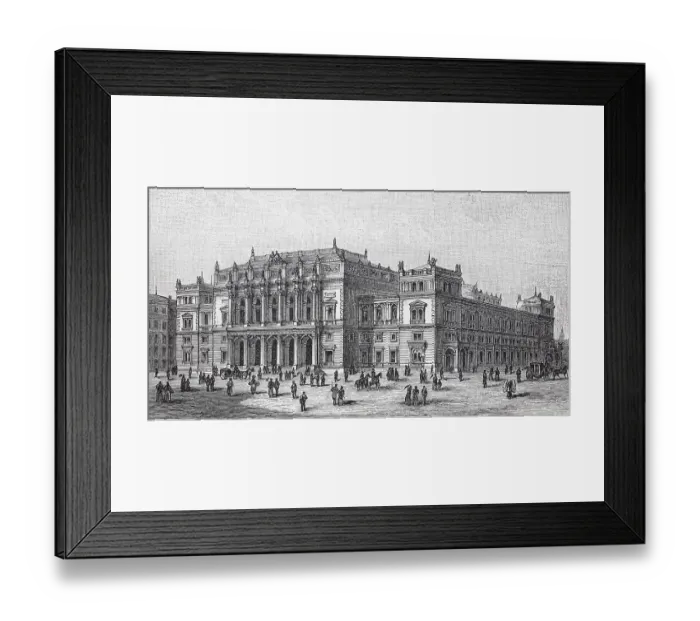 Framed Print : The stock exchange of Vienna, 1880 Framed Print : The stock exchange of Vienna, 1880