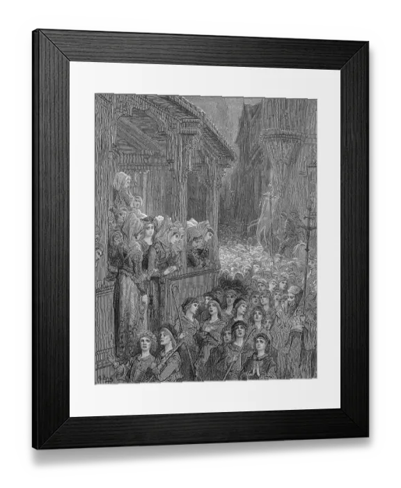 Framed Print : The Children's Crusade, disastrous popular crusade by European Christians to regain the Holy Land from the Muslims