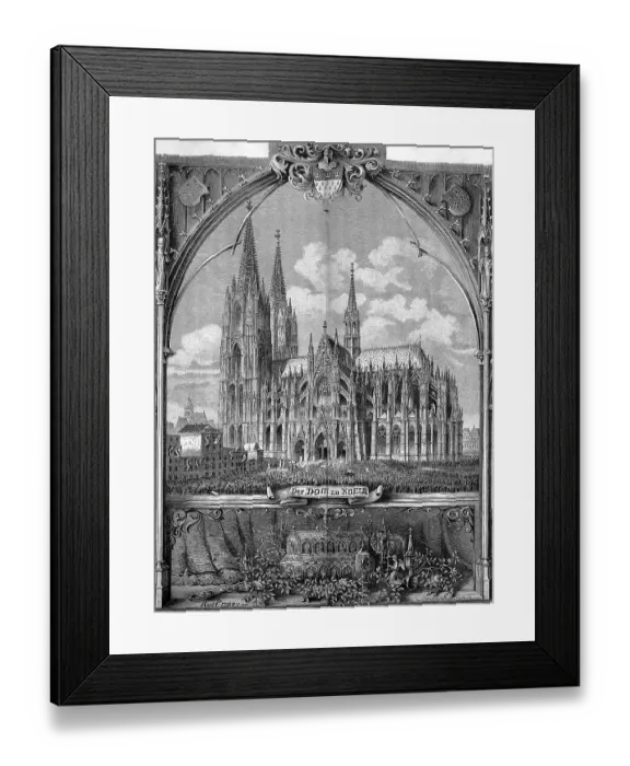Framed Print : Cologne Cathedral, Cologne, historical illustration