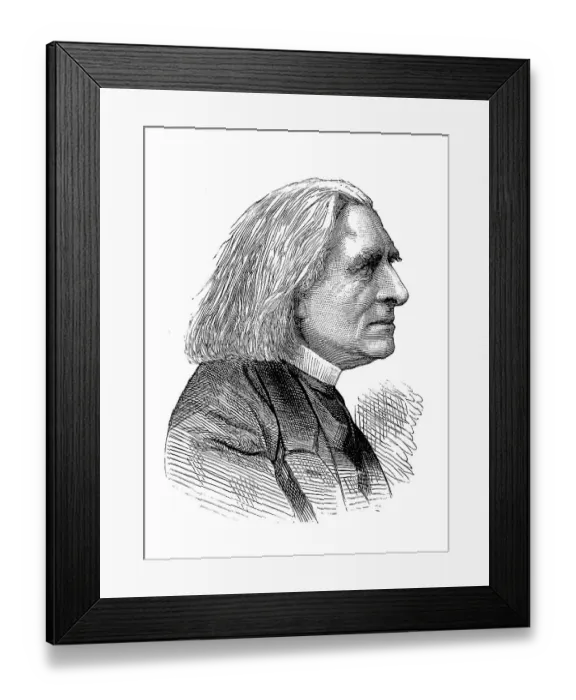 Framed Print : Franz Liszt, 1811, 1886, was a prolific 19th-century Hungarian composer Framed Print : Franz Liszt, 1811, 1886, was a prolific 19th-century Hungarian composer