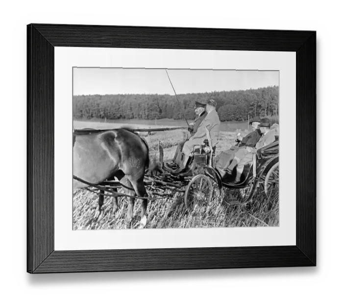 Framed Print : Paul von Hindenburg sitting in a carriage Framed Print : Paul von Hindenburg sitting in a carriage