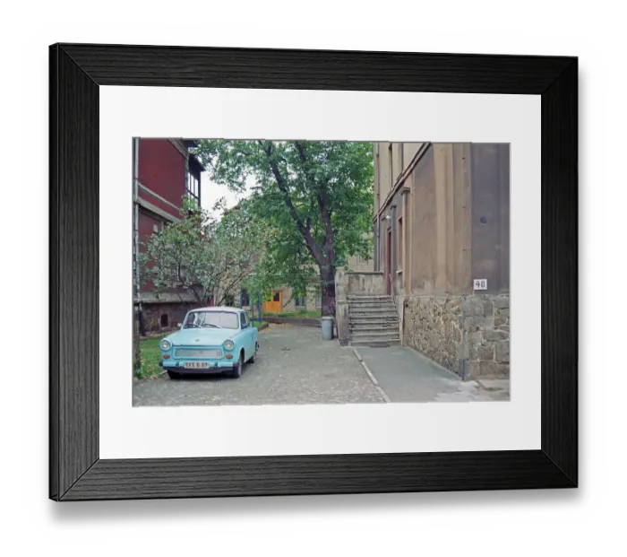 Framed Print : Parked Trabi, Leipzig, 17. 10. 1992