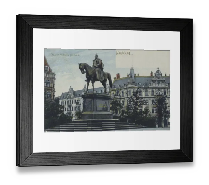 Framed Print : Kaiser Wilhelm Monument in Magdeburg