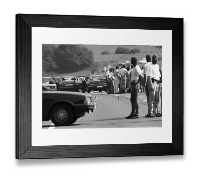 Framed Print : After a hostage taking in Gladbeck