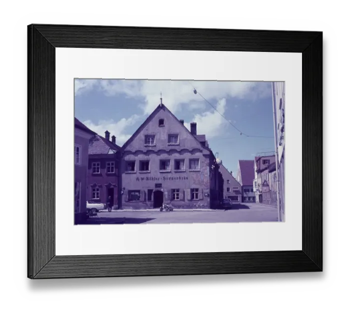 Framed Print : Sonnenbraeu restaurant in Schongau Framed Print : Sonnenbraeu restaurant in Schongau