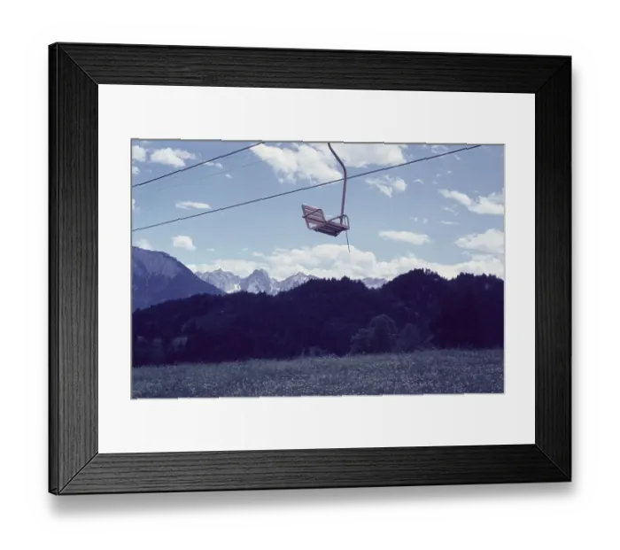 Framed Print : Hockeck, chairlift at the Wilder Kaiser