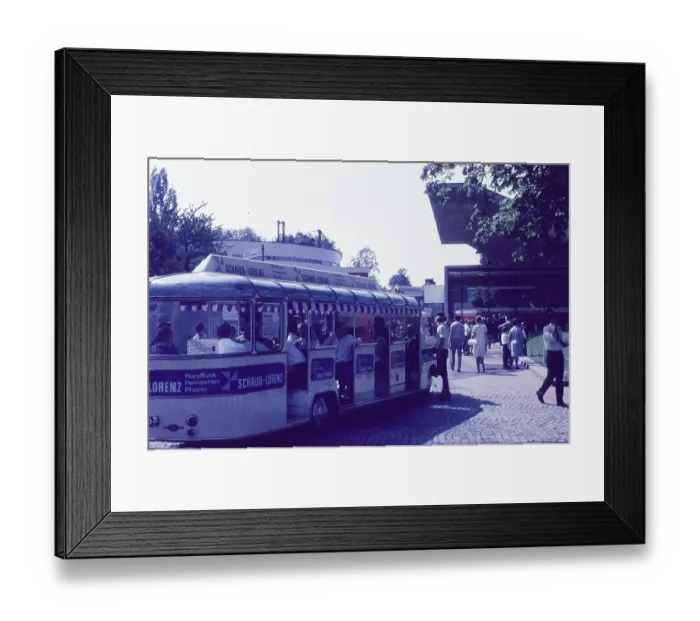 Framed Print : Bus, Economy, Traffic, Traffic Exhibition Munich 1965