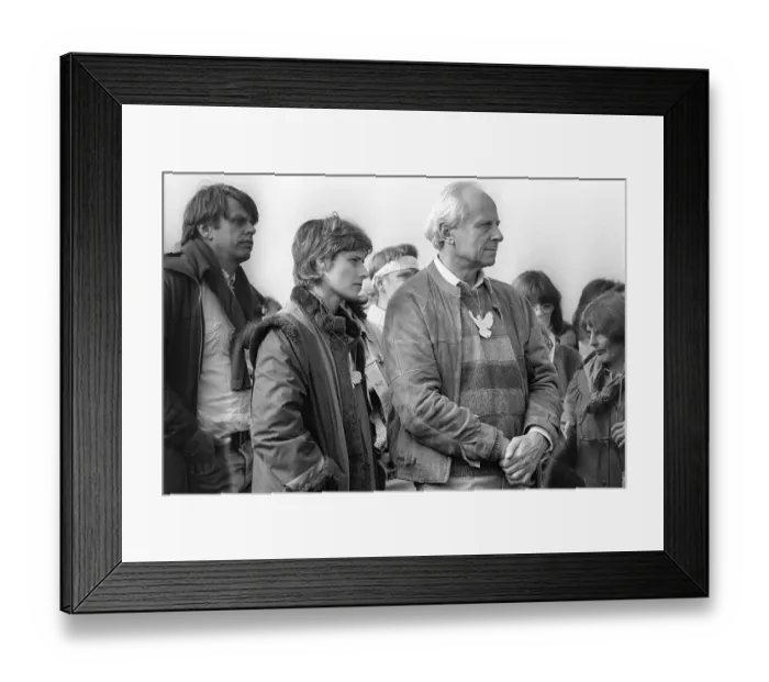 Framed Print : Petra Kelly and Gert Bastian at a peace demonstration in the sog Framed Print : Petra Kelly and Gert Bastian at a peace demonstration in the sog