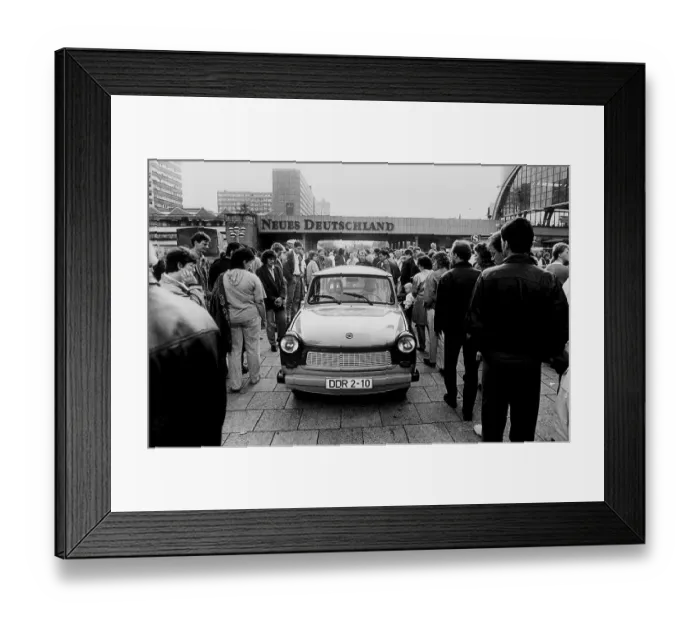 Framed Print : The last Trabbi during the Festival of Unity