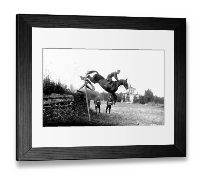 Framed Print : Historic photograph, soldier on a horse Framed Print : Historic photograph, soldier on a horse