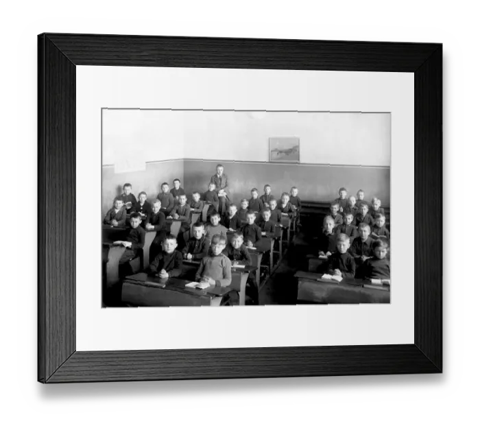 Framed Print : Historic photograph, schoolclass, all boys Framed Print : Historic photograph, schoolclass, all boys