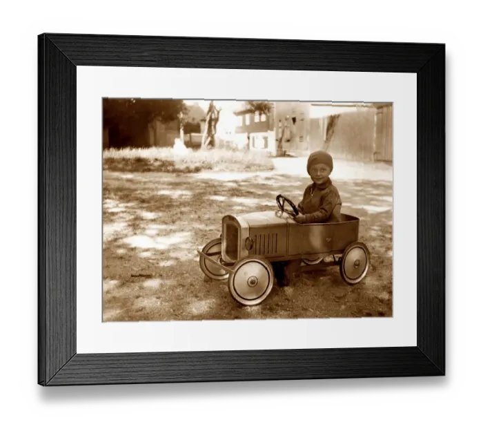 Framed Print : Historic photograph, my first car