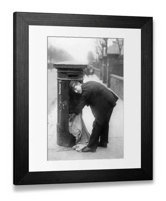 Framed Print : Historic photo, postman, ca. 1920 Framed Print : Historic photo, postman, ca. 1920