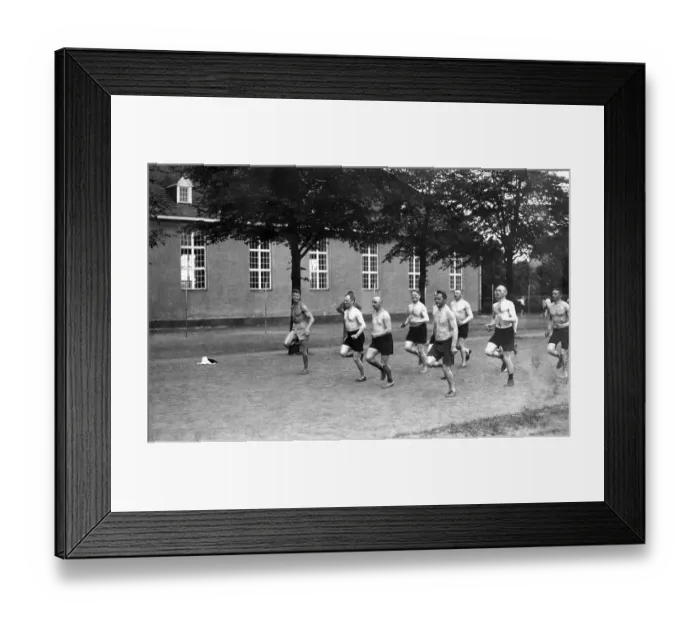 Framed Print : Historic photo, athletes jogging, ca. 1915 Framed Print : Historic photo, athletes jogging, ca. 1915